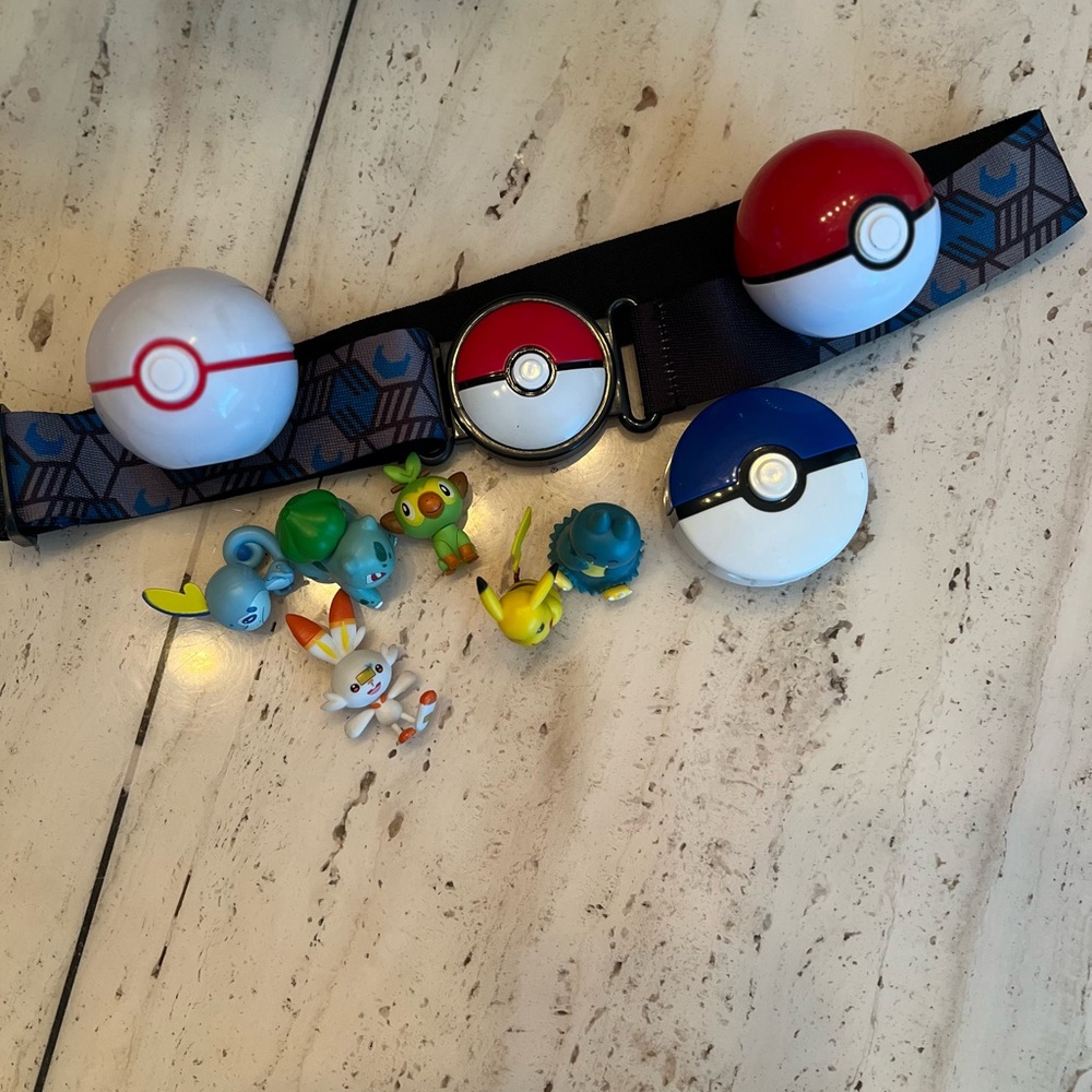 Colorful Poké Ball Belt with Figures